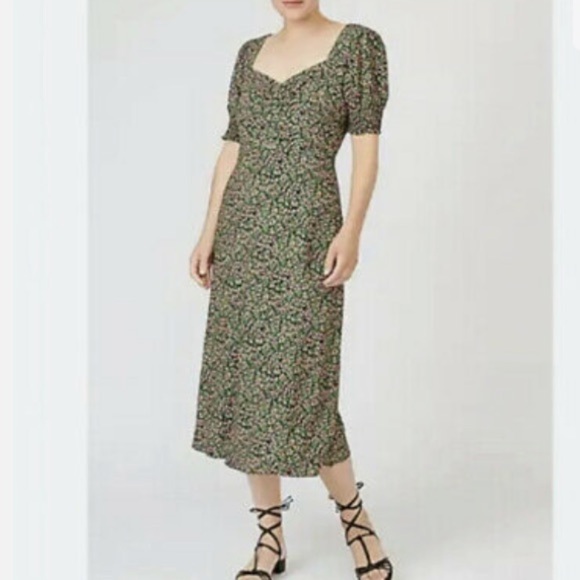 J crew floral midi cottage core fairy romantic dress size 10 new boho cottage c - Picture 3 of 14